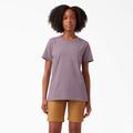 Dickies Women's Heavyweight Short Sleeve Pocket T-Shirt - Lilac Size XL (FS450)