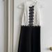 Jessica Simpson Dresses | Jessica Simpson Fit & Flare Dress Sleeveless Lace Top Size 6 | Color: Black/White | Size: 6