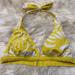 American Eagle Outfitters Swim | American Eagle Outfitters Bikini Halter Top Size S | Color: White/Yellow | Size: S