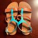 Jessica Simpson Shoes | Jessica Simpson Size 6 Leather Sandals. Fits Good For 6.5 | Color: Green/Tan | Size: 6