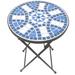 Lori Mosaic Folding Side Table by Saint Birch in Blue White