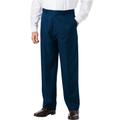Men's Big & Tall KS Signature Easy Movement® Plain Front Expandable Suit Separate Dress Pants by KS Signature in Navy (Size 52 40)