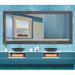 Wade Logan® Kozan Wood Framed Wall Mounted Bathroom/Vanity Mirror in Dark Gray | 35 H x 61.5 W x 0.75 D in | Wayfair