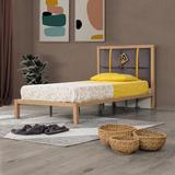 Kelecik Extra Long Twin Platform Standard Bed by Isabelle & Max™ Wood in Brown | 83.46 H x 43.7 W x 41.33 D in | Wayfair