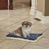 MidWest Homes for Pets QuietTime Reversible Paw Print Dog Bed Polyester in Blue | Small (23" W x 17" D x 2" H) | Wayfair 40224-FVBLS-1P