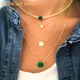 Chaîne de Tennis fine plaquée or 3mm arc-en-ciel coloré rouge vert bleu CZ coeur amoureux collier