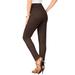 Plus Size Women's Skinny-Leg Comfort Stretch Jean by Denim 24/7 in Chocolate (Size 44 WP) Elastic Waist Jegging