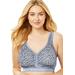 Plus Size Women's Wireless T-Shirt Bra by Comfort Choice in Pearl Grey Jaguar (Size 44 B)