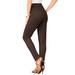 Plus Size Women's Skinny-Leg Comfort Stretch Jean by Denim 24/7 in Chocolate (Size 34 T) Elastic Waist Jegging