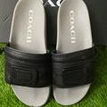 Coach Shoes | Coach Pocket Pool Slides, Black, 7, New | Color: Black | Size: 7