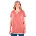 Plus Size Women's Layered-Look Tee by Woman Within in Sweet Coral (Size 30/32) Shirt