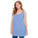 Plus Size Women's Perfect Sleeveless Shirred U-Neck Tunic by Woman Within in French Blue (Size 38/40)