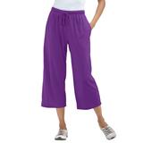 Plus Size Women's Sport Knit Capri Pant by Woman Within in Purple Orchid (Size 1X)