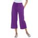 Plus Size Women's Sport Knit Capri Pant by Woman Within in Purple Orchid (Size 1X)