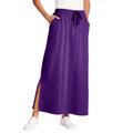 Plus Size Women's Sport Knit Side-Slit Skirt by Woman Within in Purple Orchid (Size 18/20)