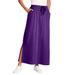 Plus Size Women's Sport Knit Side-Slit Skirt by Woman Within in Purple Orchid (Size 34/36)