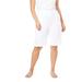 Plus Size Women's Soft Knit Bermuda Short by Roaman's in White (Size 6X)