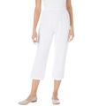 Plus Size Women's The Hassle-Free Soft Knit Capri by Woman Within in White (Size 44 W)