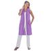 Plus Size Women's Lightweight Linen Vest by Woman Within in Pretty Violet (Size 18/20)