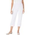 Plus Size Women's The Hassle-Free Soft Knit Capri by Woman Within in White (Size 24 W)