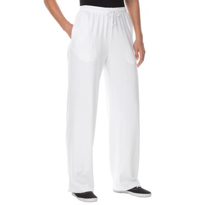 Plus Size Women's Sport Knit Straight Leg Pant by Woman Within in White (Size 2X)