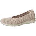 Skechers Women's BE-Cool WONDERSTRUCK Mary Jane Flat, Taupe Knit/Natural Trim, 7 UK