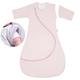 PurFlo Baby Sleeping Bag | All-Season 2.5 tog Sleeping Bag with Removable Sleeves | 3-9 Months | Travel Friendly Sleep Sack | Newborn Essentials for Winter & Summer Use | Shell Pink