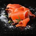 Pacific West Frozen Sliced Smoked Salmon - 1x1kg
