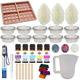 Wax Melt kit - Huge Learner Fragrance Oil Tarts Moulds Glitter Colour Candle Making - Kit 25 Perfume Collection