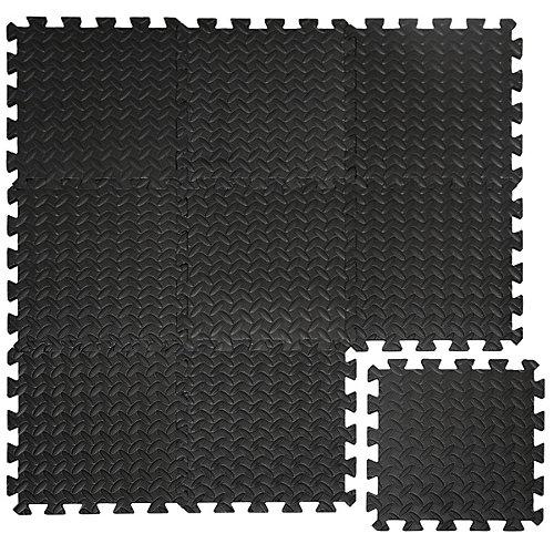 Puzzlematte schwarz 9 Matten je 30x30x1cm