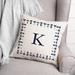 Longshore Tides Soan Nautical Monogram Outdoor Square Pillow Cover & Insert Polyester/Polyfill blend | 18 H x 18 W x 1.5 D in | Wayfair