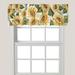 Gracie Oaks Ilakkiya Floral Tailored 60" Window Valance in Yellow/Green Polyester | 18 H x 60 W x 1.5 D in | Wayfair