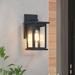 Wade Logan® Alyasia Black Modern Outdoor Wall Lantern Sconce Light Metal/Steel in Black/Gray | 11.3 H x 5.9 W x 6.5 D in | Wayfair