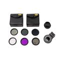 SYSTEM-S Filter 3 ND UV CPL FLD Set 37 mm Linse Kit mit Abdeckung Clip Taschen in Schwarz