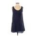 Forever 21 Casual Dress Scoop Neck Sleeveless: Blue Solid Dresses - Women's Size Small