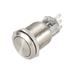 Momentary Metal Push Button Switch 19mm Mounting Dia 1NO 1NC COM 250V 5A 1pcs - Momentary flat head