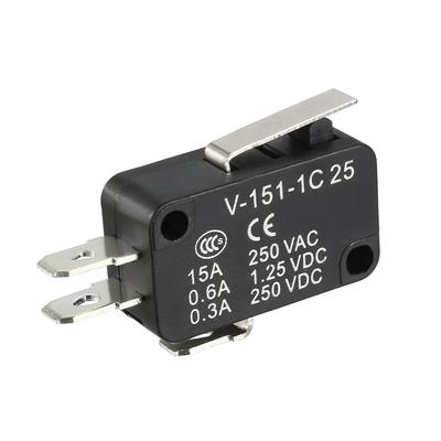 V-151-1C25 15A 250V AC 3 Terminals Short Straight Lever Miniature Micro Switch