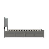 Tahoe Twin XL Platform Bed with 2 Drawers in Grey