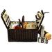 Picnic at Ascot Surrey Willow Picnic Basket with Service for 2 with Blanket and Coffee Set - Santa Cruz (713BC-SC)