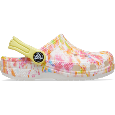 Crocs Orange Zing / Multi Toddler Classic Tie-Dye Graphic Clog Shoes Crocs Orange Zing...