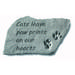 Cats Leave Pawprints On Our Heart Pet Garden Memorial Accent Stone by Kay Berry in Grey