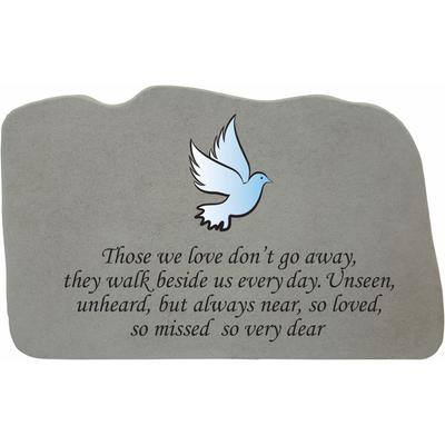 Those We Love Dove Garden Memorial Accent Stone by Kay Berry in Grey