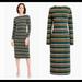 J. Crew Dresses | J Crew Striped Knit Sheath Dress Size Small | Color: Silver | Size: 4