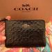 Coach Bags | Coach | Signature Debossed Black Patent Leather Corner Zip Wristlet / Wallet | Color: Black/Gold | Size: Os