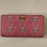 Kate Spade Bags | Kate Spade Wallet Pink Bifold Camel Fun Party Saffiano Leather - Euc | Color: Pink/Tan | Size: Os