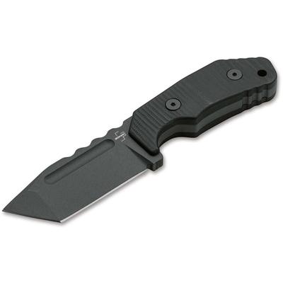 Boker Plus Little Dvalin Tanto Fixed Blade Knife 3.15in D2 G10 Black Handle 02BO034