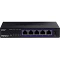 TRENDnet 5-Port Unmanaged 2.5G Switch, 5 x 2.5GBASE-T Ports, 25Gbps Switching Capacity, Backwards Compatible with 10-100-1000Mbps Devices, Fanless, Wall Mountable, UK Plug , Black, TEG-S350