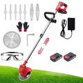 TTFFWW Strimmer Cordless,12V/24V Garden Strimmer Grass Trimmer Lawn Edger with 3 Kinds of Blades, Telescopic Cordless Strimmer with Battery And Charger for Garden Cutting Grass Lawns,B.24V,2 Battery