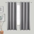 63 Length Blackout Curtains for Bedroom 2 Panels Light Grey Light Blocking Grommet Drapes Room Darkening Bay Window Curtains for Living Room Kitchen,Medium Ash Dove Gray Size 52 x 63 Inches Long
