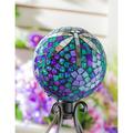 Arlmont & Co. Ehouse Glass Dragonfly Gazing Ball Glass | 9.84 H x 9.84 W x 11.81 D in | Wayfair 3C5147F35E3E48CB85BCAE9EF3DD13BF
